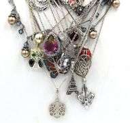 Group lot of Vintage 925 sterling silver 16 necklaces