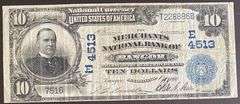 $10 Merchants  Natl Bank Bangor Pa Series of 1902 National Currency P