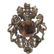 Antique Brass British Royal Wall Plaque