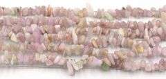 3 Row Rose quartz necklace with heart shaped clasp