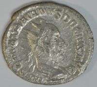 Near Mint Trajan Decius Roman Silver Piece, 249-251 AD