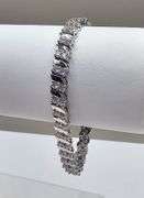 Sparkling 21.5 Ctw Lab Simulated Diamond14 Kt White Gold Plated Tennis Bracelet