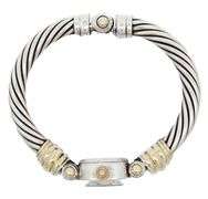 David Yurman Cable Watch, MOP Dial, Quartz, Sterling Silver, 14K Yellow Gold