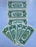 8 Various 1953 Series $2 Red Seal US Notes