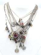 Group lot of Vintage 925 sterling silver 16 necklaces