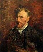 Vincent Van Gogh, Self Portrait with Pipe and Glass
