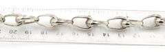 Vintage 925 sterling silver oval link bracelet with toggle clasp