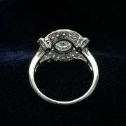 Dazzling 14 Kt White Gold Plate 3 Ct VVs1 White H-I Fire Moissanite Ring