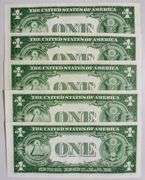 (10) Superb Crisp 1935B $1 Dollar Silver Certificates Consecutive!