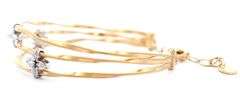 Marco Bicego 0.09ctw Diamond Marrakech Onde Triple Strand Bracelet in 18K