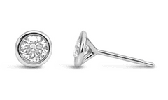 Martini setting bazel .30 ct diamond stud