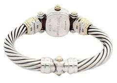David Yurman Cable Watch, MOP Dial, Quartz, Sterling Silver, 14K Yellow Gold