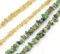 Group lot of 2 chip stone necklaces