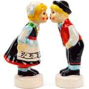 Norwegian Kissing Couple Ceramic Salt and Pepper Shakers Collectible Set