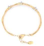 Marco Bicego 0.09ctw Diamond Marrakech Onde Triple Strand Bracelet in 18K