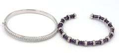 Lot of 2 925 sterling silver bangles