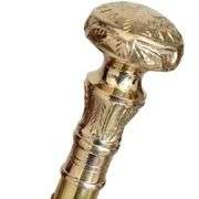 Vintage Brass Victorian Knob Handle Walking Cane