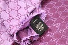 Gucci GG stole wool pink scarf