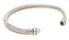 David Yurman Prasolite diamond classic cable bangle