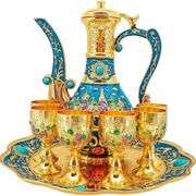 Vintage Turkish Coffee Pot and Tea Set with Tray