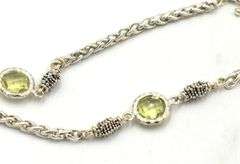 925 Sterling silver mother of pearl and citrine necklace