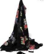 YSL love snake floral silk scarf