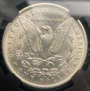 1883 O Brilliant Uncirculated  Morgan $ NGC With Original Bag Fragment