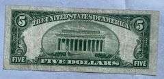 $ $5 1934A North Africa Silver Certificate