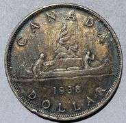 Key 1938 Canada Silver Dollar