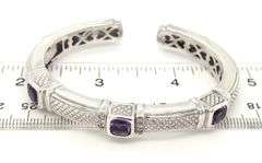 Judith Ripka purple station cuff bracelet