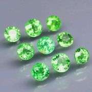 Tremendous 2.06ct untreated spring green Tsavorite set