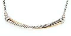 925 Sterling silver David Yurman crossover necklace