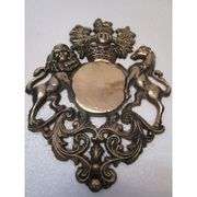 Antique Brass British Royal Wall Plaque