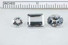 Bright Natural Aquamarine - Lot of 3