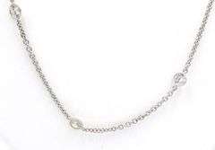 925 Sterling silver cubic zirconia by yard necklace