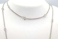 925 Sterling silver cubic zirconia by yard necklace