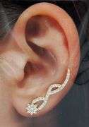 Beautiful 14k Gold and Cubic Zirconia Earrings