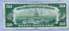 $50 1928 Gold Redeemable Cleveland FRNote