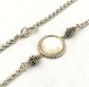 925 Sterling silver mother of pearl and citrine necklace