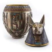 Ancient Egyptian Canopic Jar Premium Cold-Cast Bronze