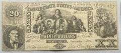 September 2 nd  1861 Series $20 Confederate States Note