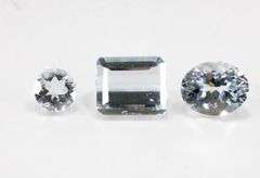 Bright Natural Aquamarine - Lot of 3