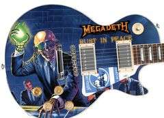 Dave Mustaine of Megadeth Signed Custom Graphics Rust In Peace LP Guitar JSA