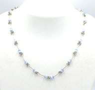 925 Sterling silver ball crystal necklace