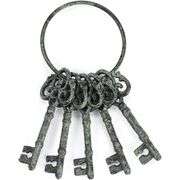 Set of Large Cast Iron Antique Skeleton Keys