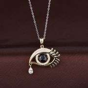 Sapphire center dancing stone pendant