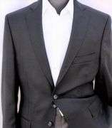 Black Color Textured Modern Fit Notch Lapel Sport Coat