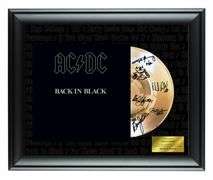 AC/DC Back in Black Facsimile Signed Gold Record Award Display