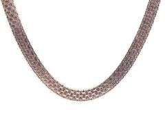 Italian vintage 925 sterling silver Mesh necklace