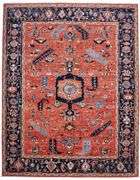 Handmade Heriz Design 9.3x12.0